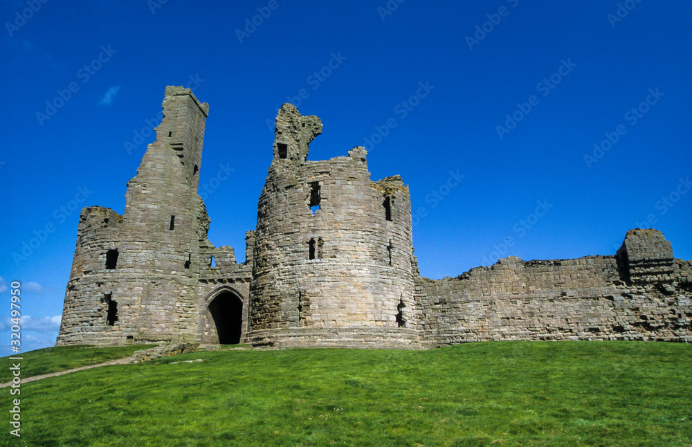 Chateau, Dunstanburgh, East Lothian, Ecosse, Grande Bretagne