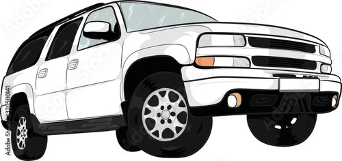 suburban, cartoon car, 4x4, chevy, cartoon truck, cartoon