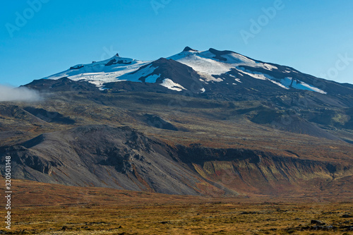 Sn√¶fellsjokull is a 700,000-year-old glacier-capped stratovolcano in western Iceland, Iceland