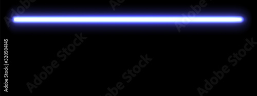Web banner with a blue glowing neon lamp