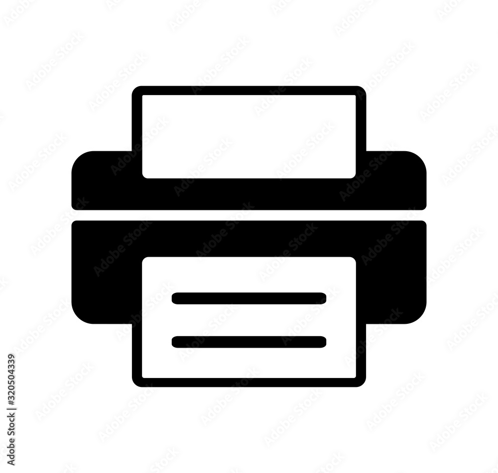 Printer icon flat vector illustration Printer icon flat vector illustration