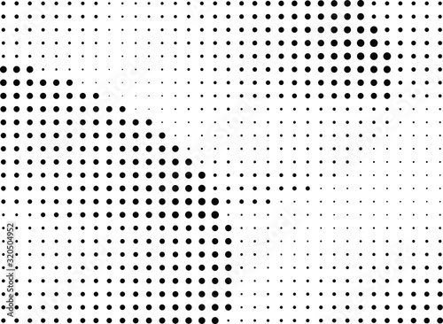 Abstract halftone dotted background. Monochrome grunge pattern with dot and circles.  Vector modern pop art texture for posters  sites  business cards  cover  postcards  labels  stickers layout.