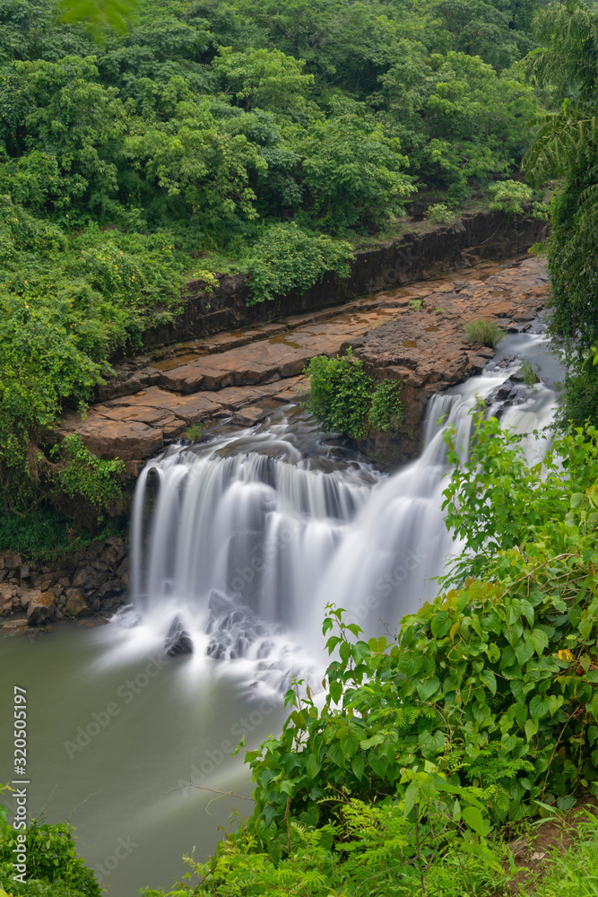Napne Waterfall, only round the year waterfall in Sindhudurga, Maharashtra, India