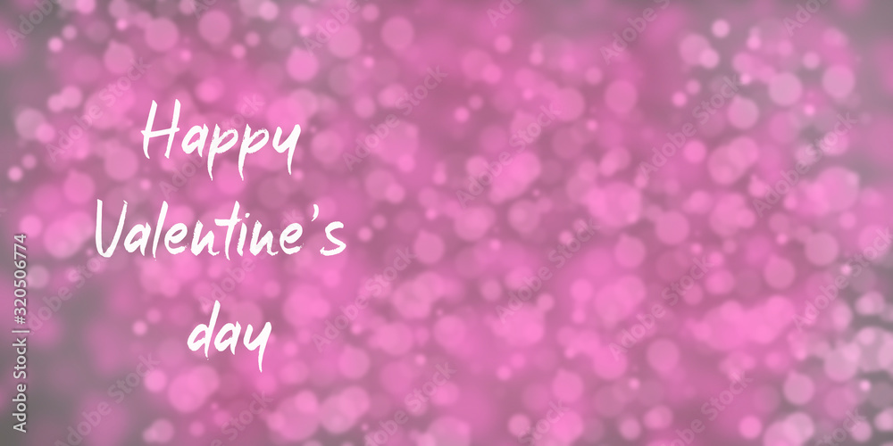 Delicate pink background for Valentine's day. Inscription in white letters.