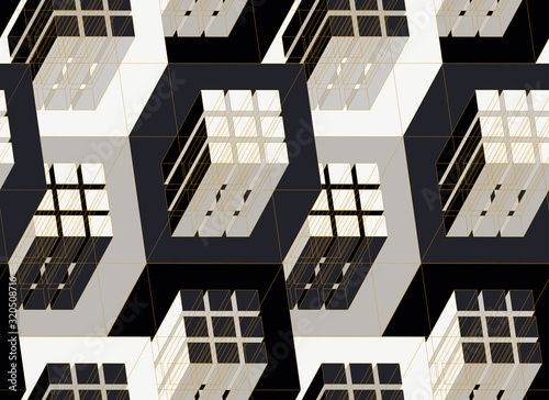 dystopia urban cells seamless levels gold black