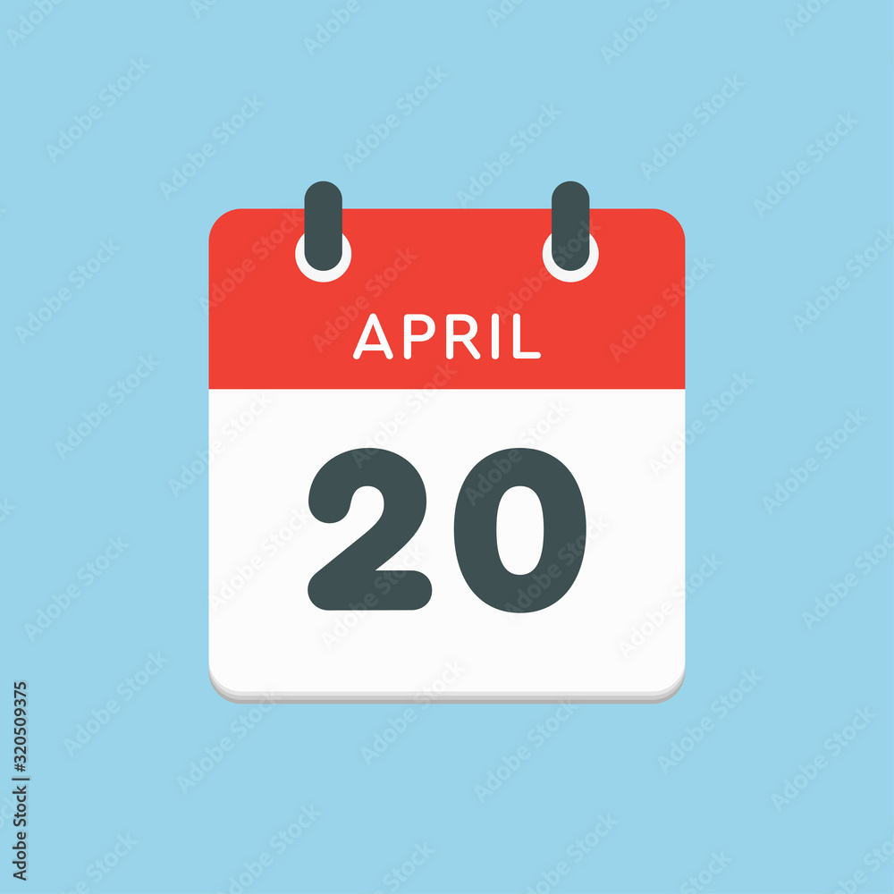 calendar-day-20-april-days-of-the-year-stock-vector-adobe-stock