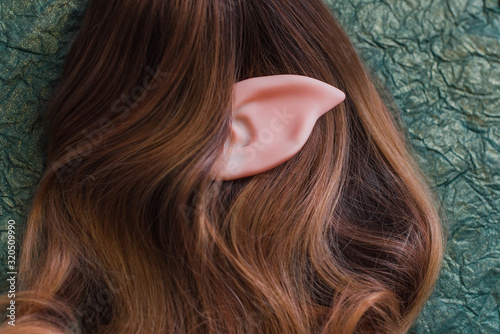 Foto Elf cosplay set, detail for fairy costume, ideas for masquerade