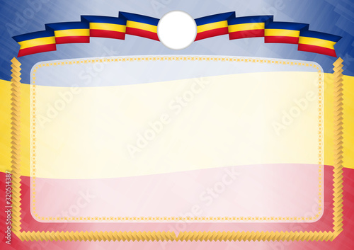 Border made with Romania national flag.