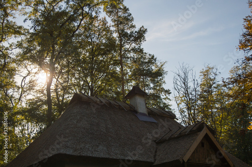 Taras Shevchenko museum on Taras Hill or Chernecha Hora in Kaniv, Ukraine on October 14, 2018.  photo