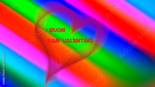 Foto Buon San Valentino con sfondo colorato