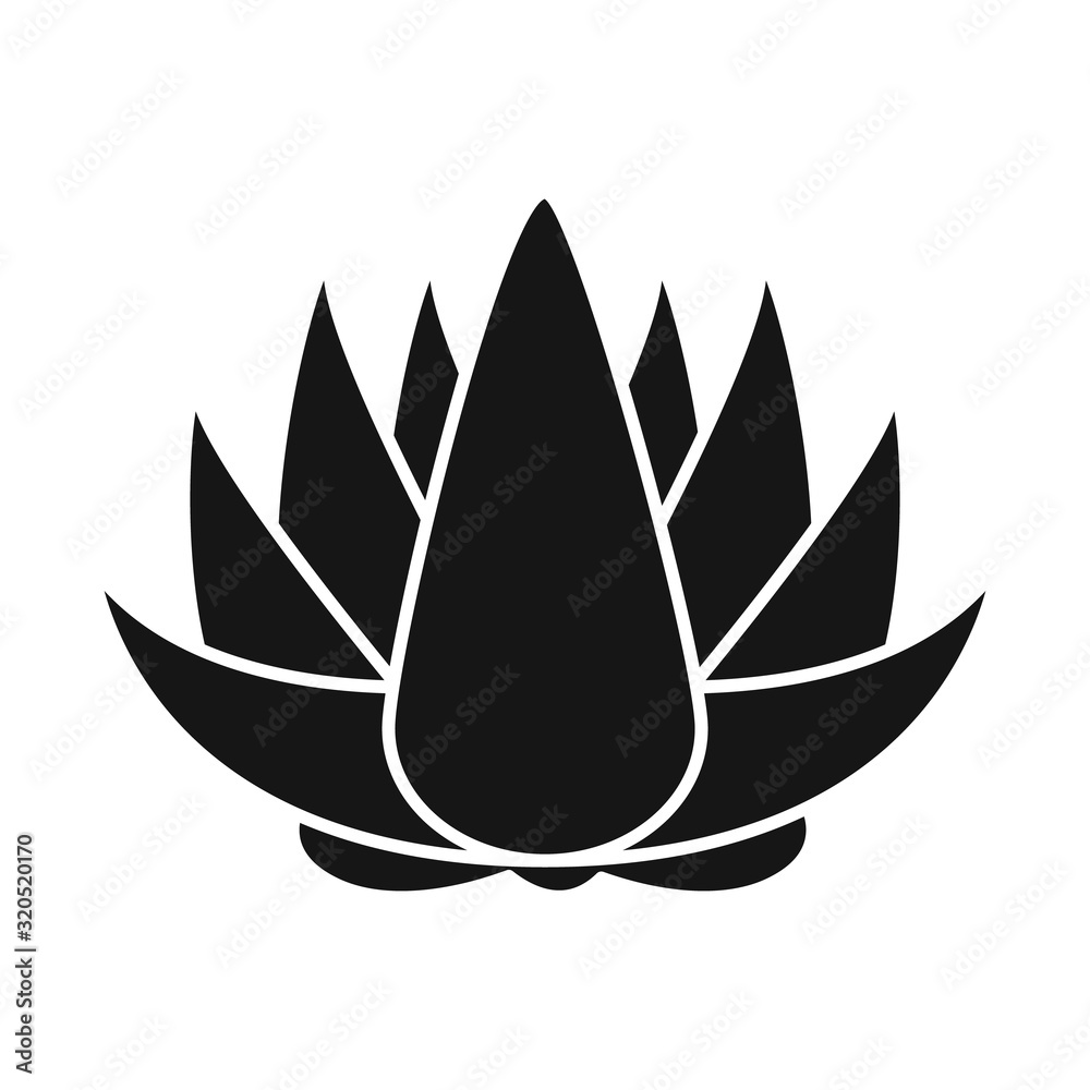 Vector design of flower and lotus symbol. Collection of flower and leaf stock vector illustration.