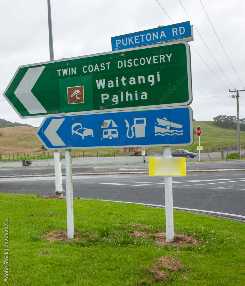 Pakaraka junction. New Zealand. Road Signs. Pakaraka junction. New Zealand. Road Signs.