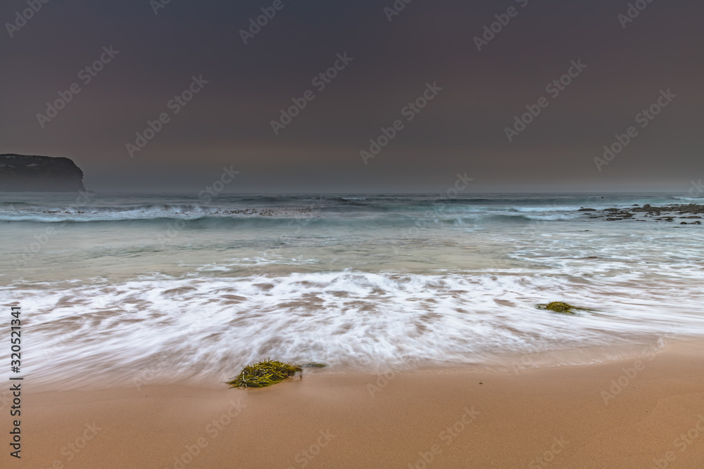 Sunrise Seascape and Blankets Cloud Covered Sky Sunrise Seascape and Blankets Cloud Covered Sky