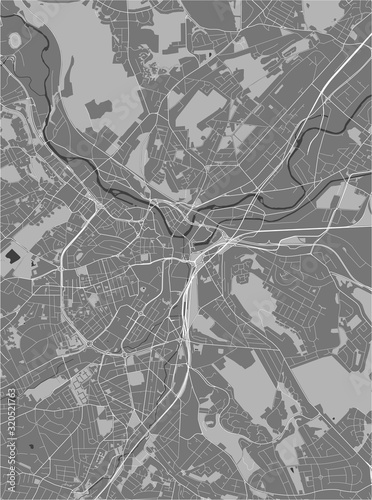 map of the city of Sheffield, South Yorkshire, Yorkshire and the Humber England, UK