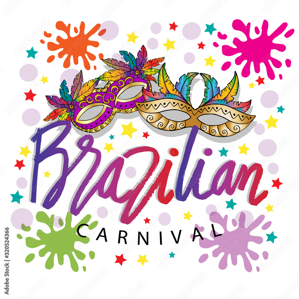 Brazilian carnival background. Carnival poster 