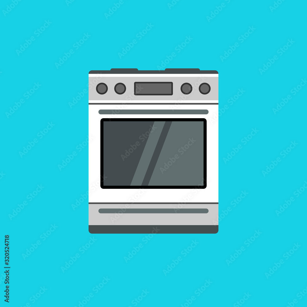 Obraz premium Stove icon flat style simple design