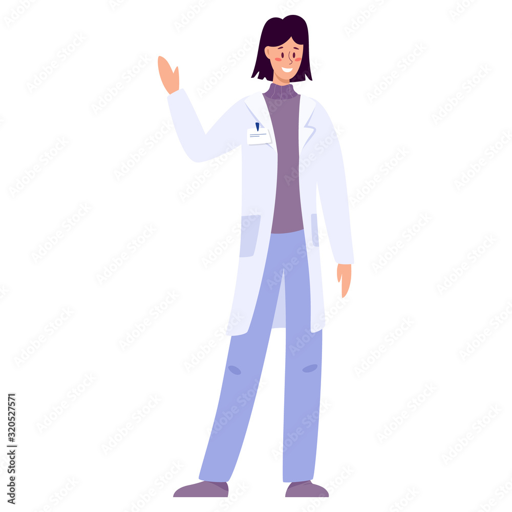 Doctor or pharmacist in uniform. Professional medicine worker