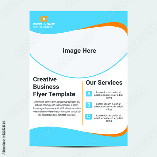 Creative modern unique colorful business flyer template print ready a4 size for company business