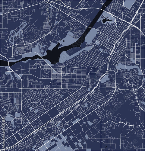 map of the city of Riverside, California, USA