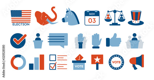 Presidential election in the USA. Idea of political campaign