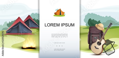 Realistic Camping Background