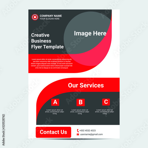 Creative modern unique colorful business flyer template print ready a4 size for company business