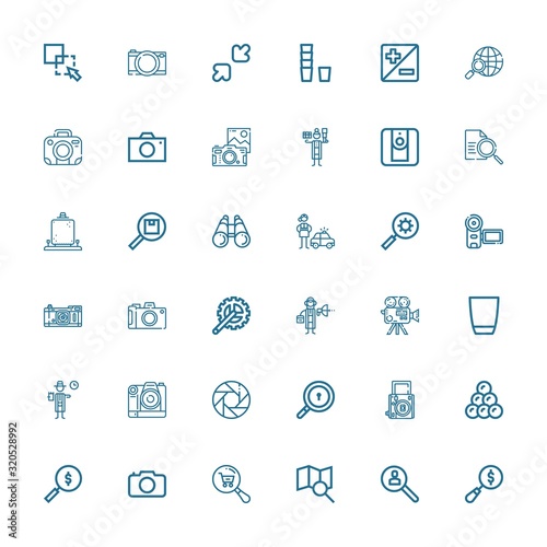 Editable 36 zoom icons for web and mobile