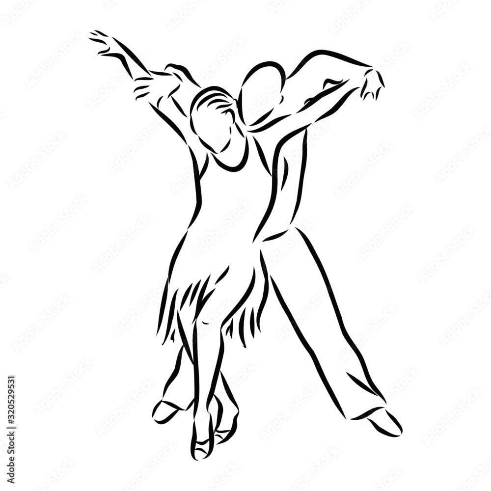 vector illustration of Latino dancer