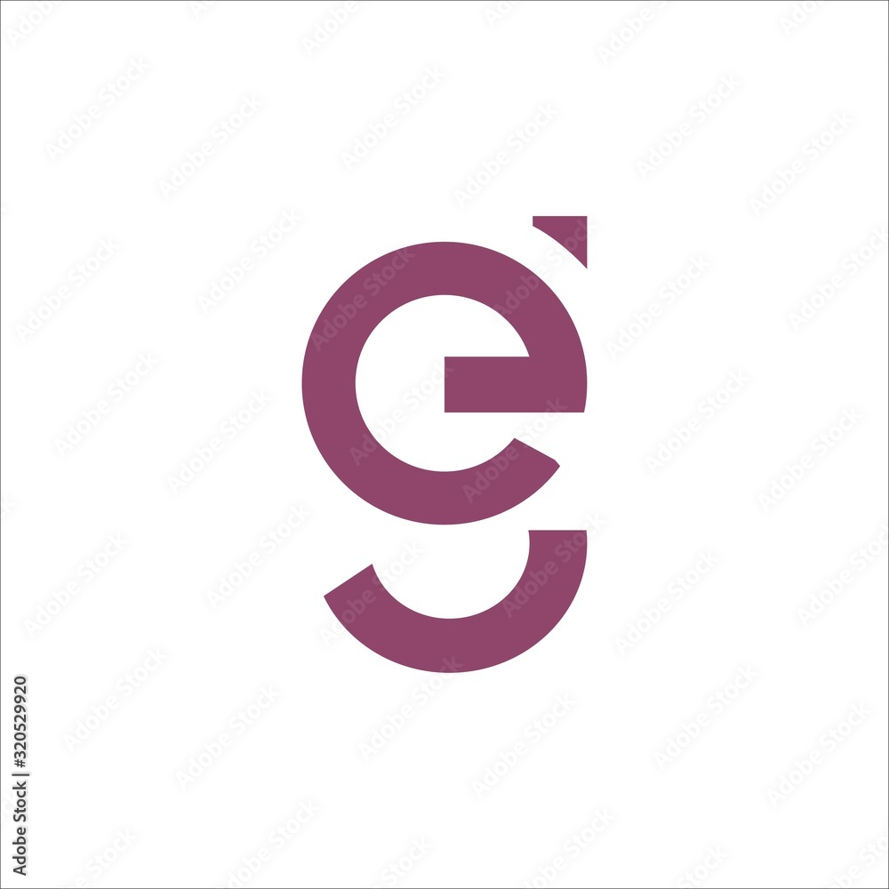 Initial letter ge or eg logo vector design template Stock Vector ...