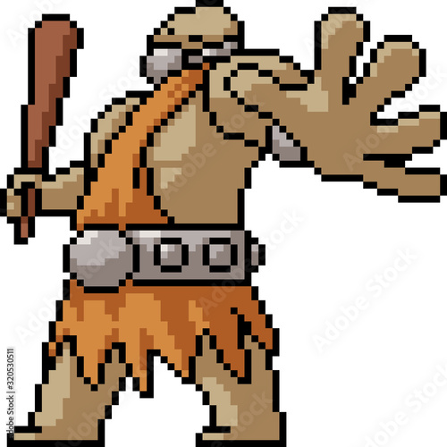vector pixel art ogre