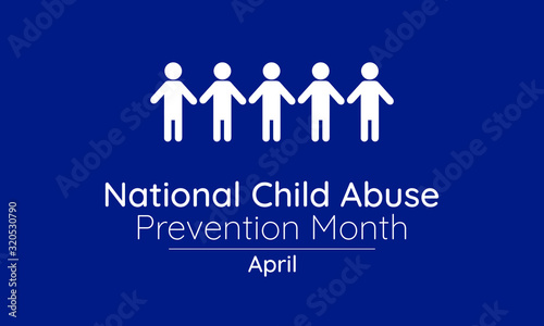 Vector illustration on the theme of National Child abuse prevention and awareness month of April.