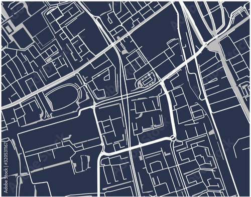map of the city of Delft, Netherlands