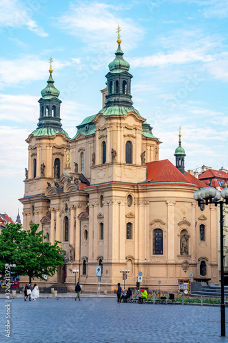 St. Nicholas Church on Old Town square  Prague  Czech Republic