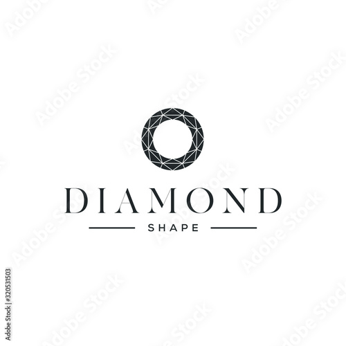 Diamond logo jewel jewelry boutique lux luxury gem gemstone crystal shape carat rich treasure expensive gift fashion sparkle royal wealth facet marriage engagement ring love romance