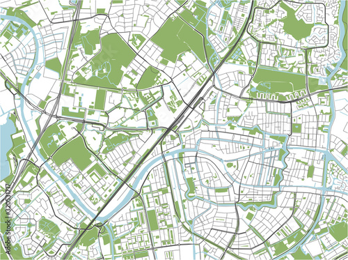 map of the city of Leiden  Netherlands