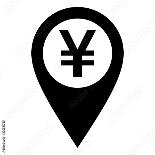 Yen und Kartenmarkierung