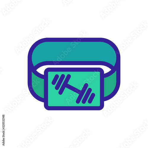 Smartwatch icon vector. A thin line sign. Isolated contour symbol illustration