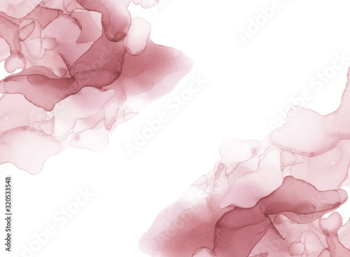 Alcohol ink texture. Abstract red hand painted background. Fluid art painting design. Trendy wallpaper.