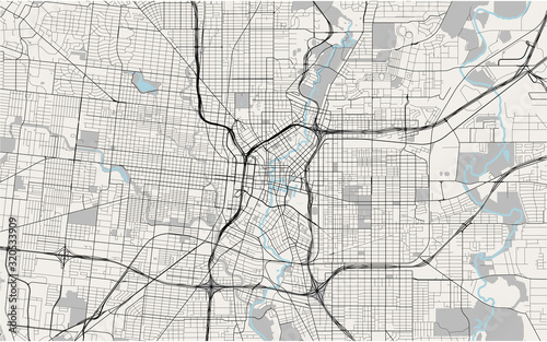 map of the city of San Antonio, Texas, USA photo