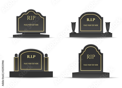 Grave headstones set