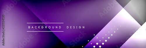 Abstract background - squares and lines composition created with lights and shadows. Technology or business digital template