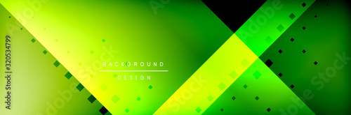 Abstract background - squares and lines composition created with lights and shadows. Technology or business digital template