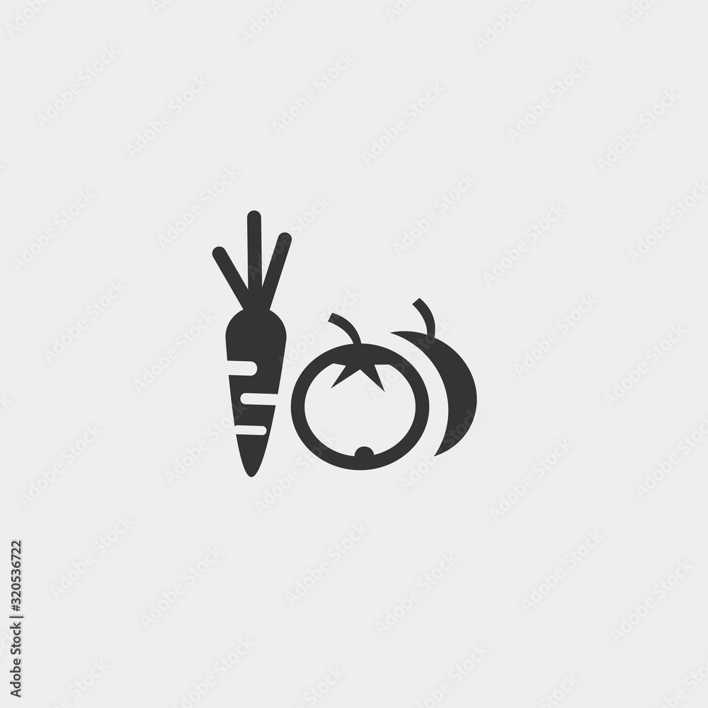 carrot and tomato icon vector illustration and symbol foir website and graphic design carrot and tomato icon vector illustration and symbol foir website and graphic design