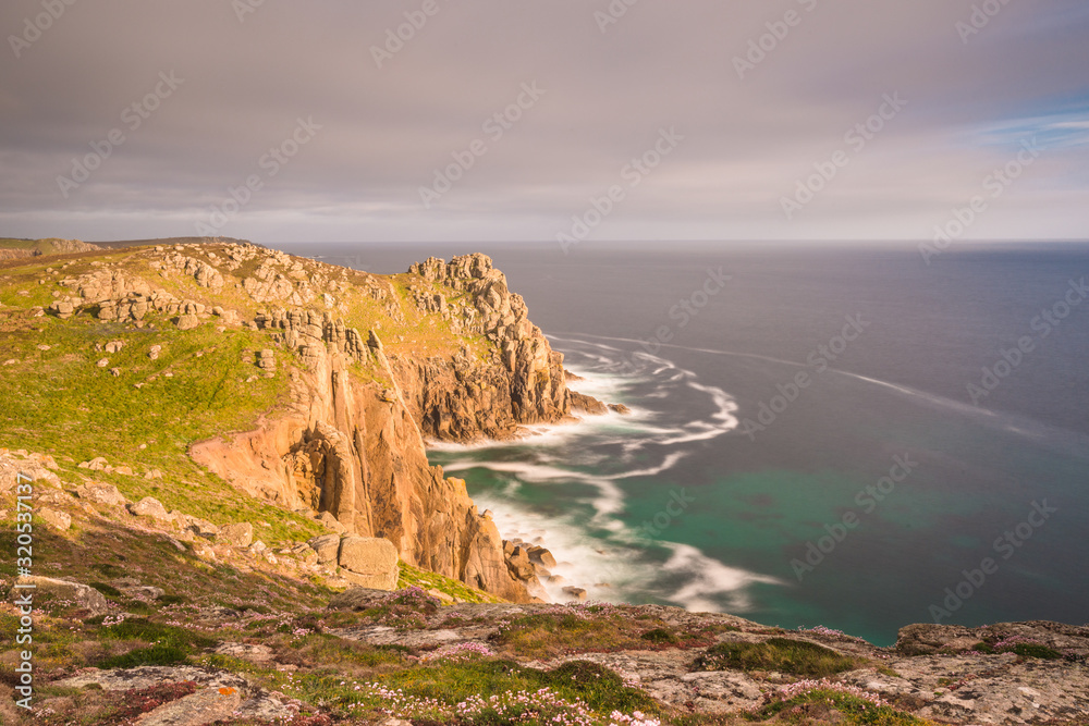 Zawn Trevilley and Carn Boel at Lands End, Cornwall, UK