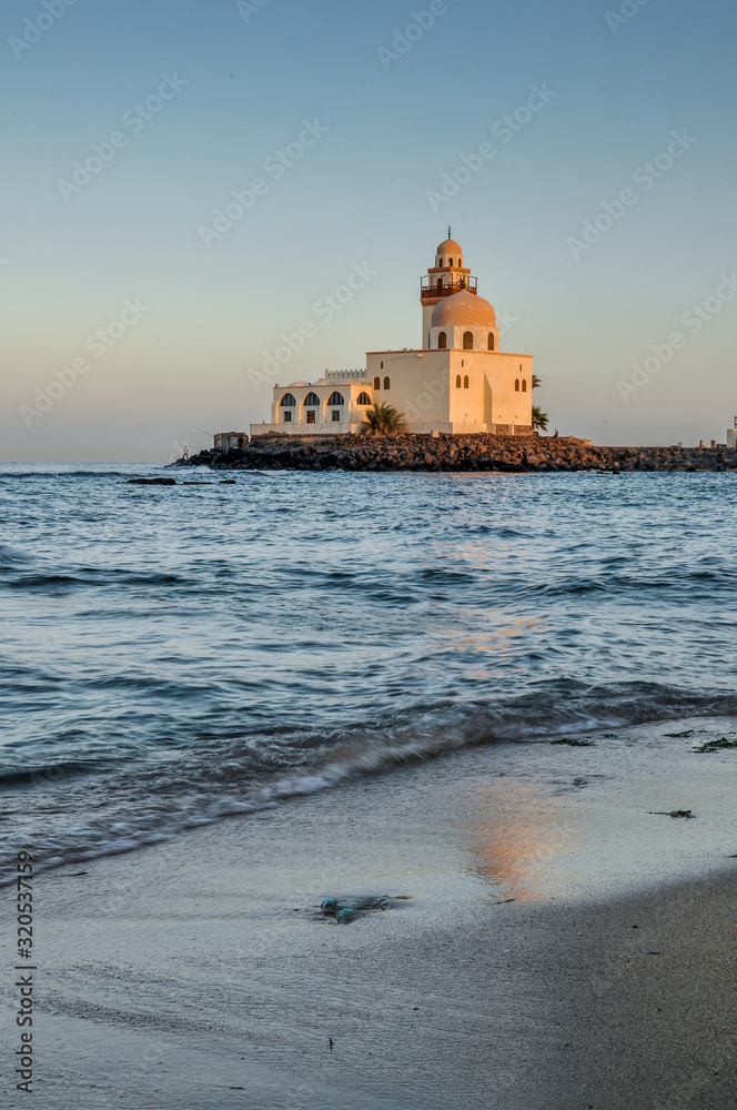  A mosque on the beach in Jeddah