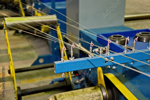 The plant for the production of conductive lived and its twisting.