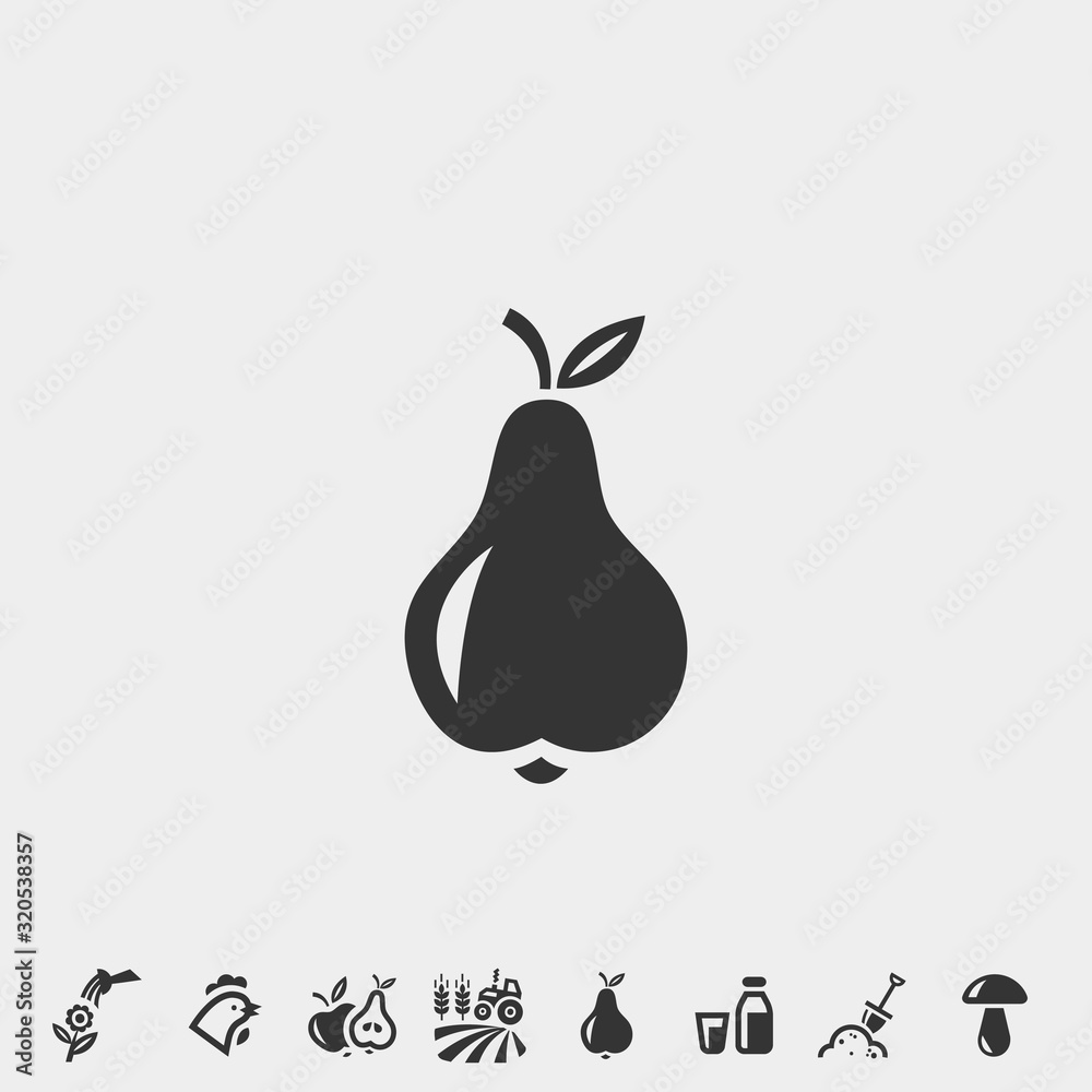 pear icon vector illustration and symbol foir website and graphic design pear icon vector illustration and symbol foir website and graphic design