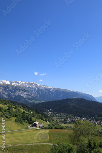 View to the village of Laax