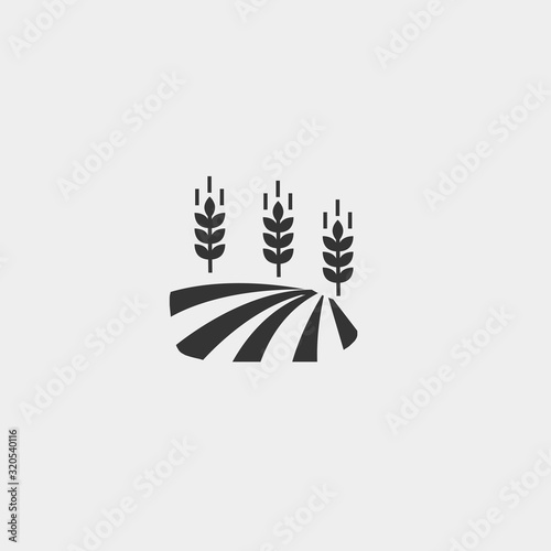 wheat farm icon vector illustration and symbol foir website and graphic design