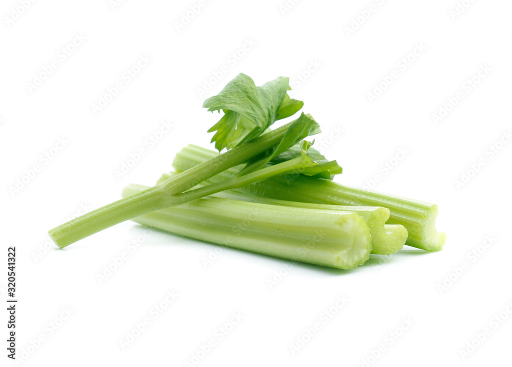 fresh celery isolated on white background fresh celery isolated on white background